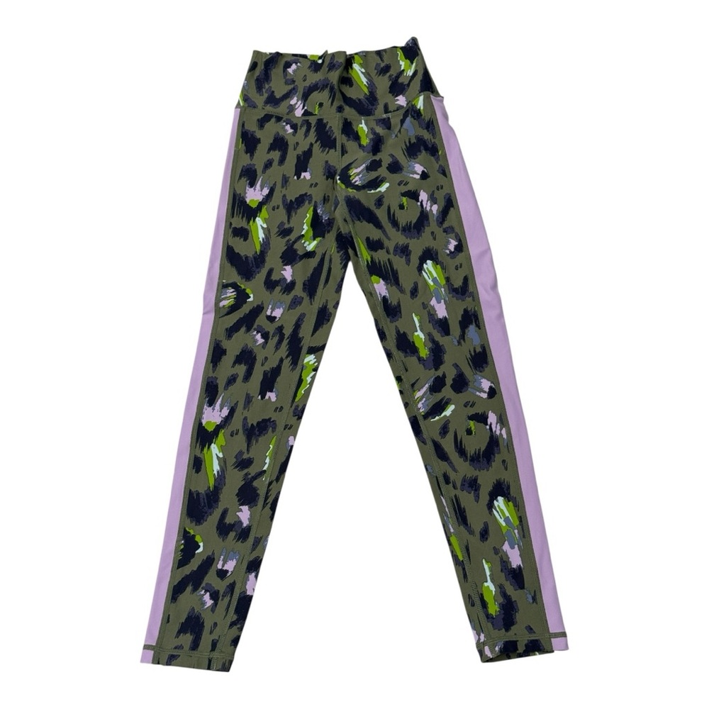 Aerie Kids Green and Purple Patterned Leggings BOX37-18